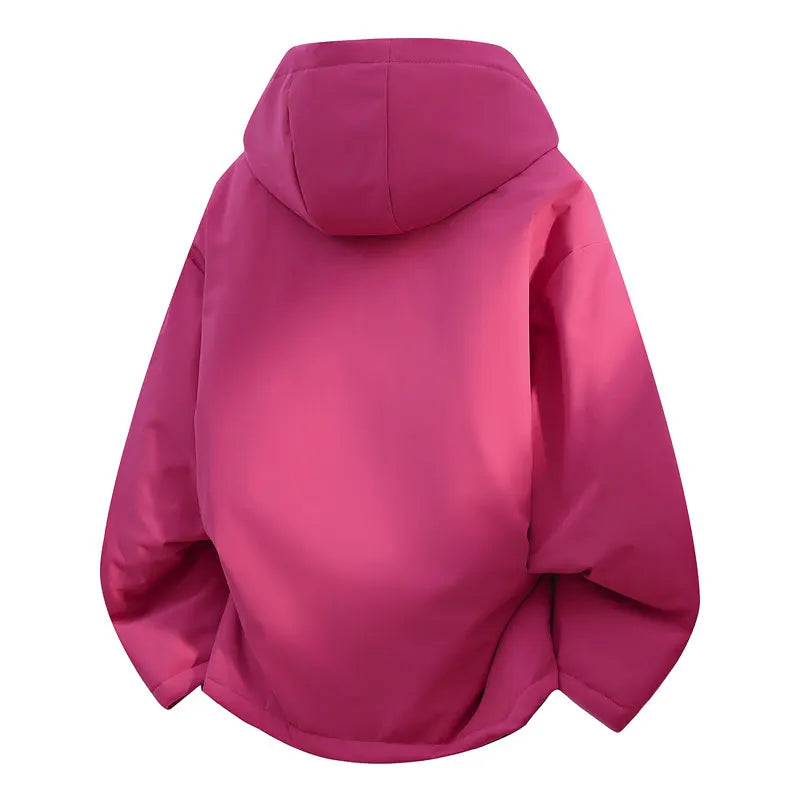 Thickened Winter Jacket Warm Waterproof Windproof Warm Sport Jacket Casual Men Women Sport Hiking Running Hooded Casual Warm Coat