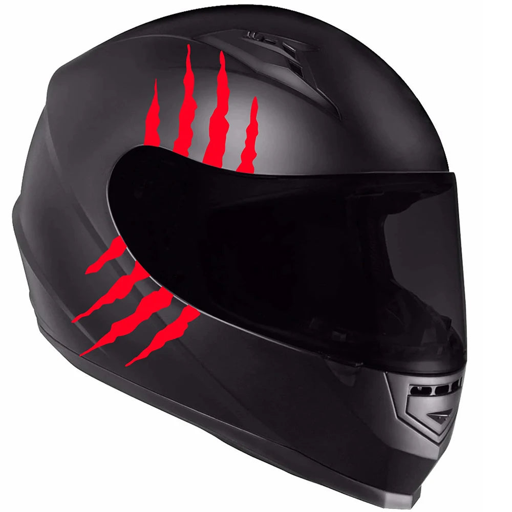 Autocollants personnalisés griffe fantôme pour moto — vinyle imperméable, carénage, casque, course