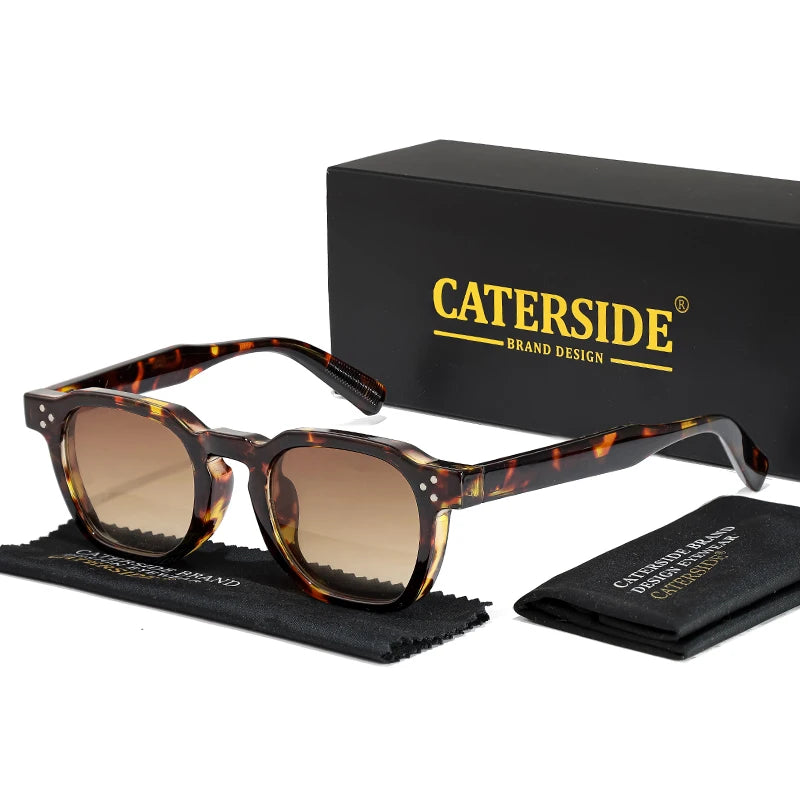 Lunettes de soleil carrées rétro style punk — hommes et femmes, voyage, fête, protection UV400, été