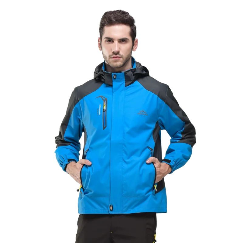 TRVLWEGO Camping randonnée veste hommes automne Sports de plein air manteaux escalade Trekking coupe-vent voyage imperméable vestes noir