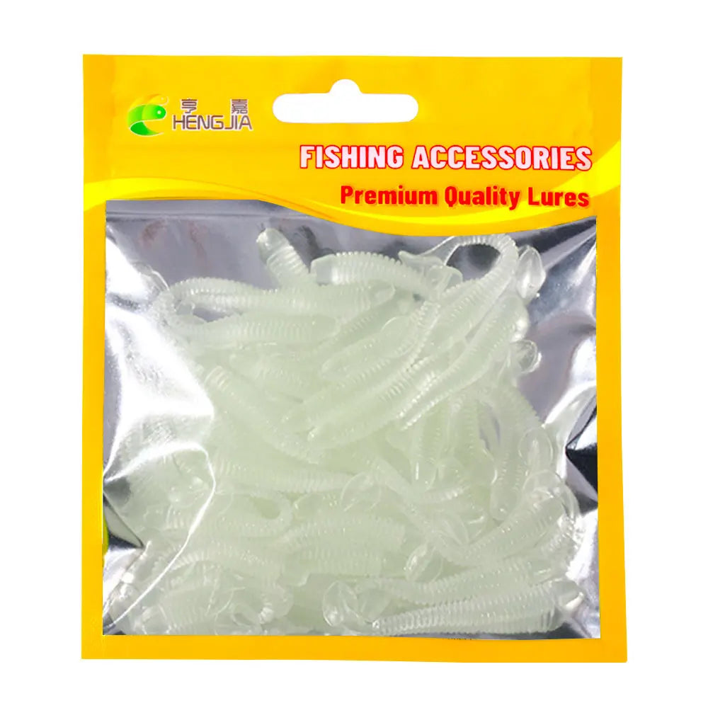 Leurre souple en silicone 4,5 cm avec queue en T — nageur, pêche carpe, black-bass, brochet