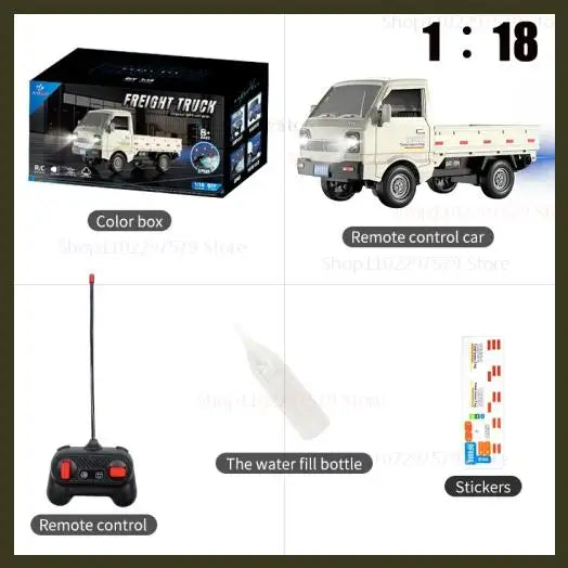 1:18 Scale RC Car, Off-Road Drift Truck with Spray Lights, Gifts for Kids Boys, RC Racing Toys for Kids and Adults