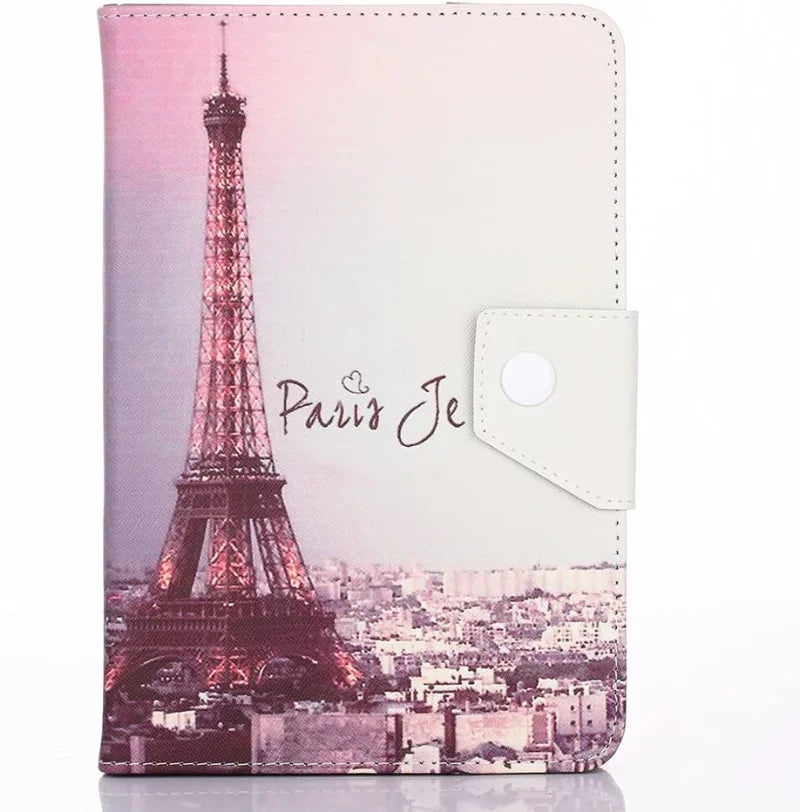 Estuche universal para tableta de 7" 8" 10.1", funda para tableta de 8 pulgadas 10 pulgadas, cubierta de soporte de cuero PET para Android/iOS/Windows de 7-10.5 pulgadas Capa