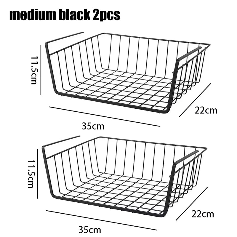 Cesto organizador multiusos con fondo de hierro, cesto de almacenamiento para cocina y baño, estante de almacenamiento