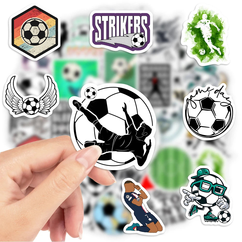Stickers Football Vinyle Imperméables — DIY Téléphone, Laptop, Bagages & Déco
