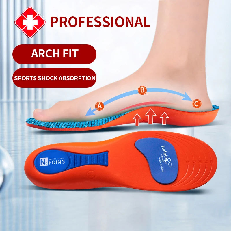 Orth4WD outdoor insoles for men and women, breathable, shock absorbing, for running, basketball, foot care pads