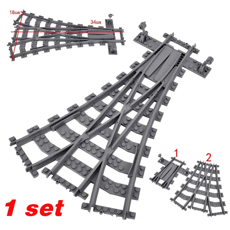 R64.Cambio-Tren urbano flexible, vías blandas, rectas y curvas, construcción de noches, modelos creativos, ferrocarril, juguetes para niños, regalos, nuevo
