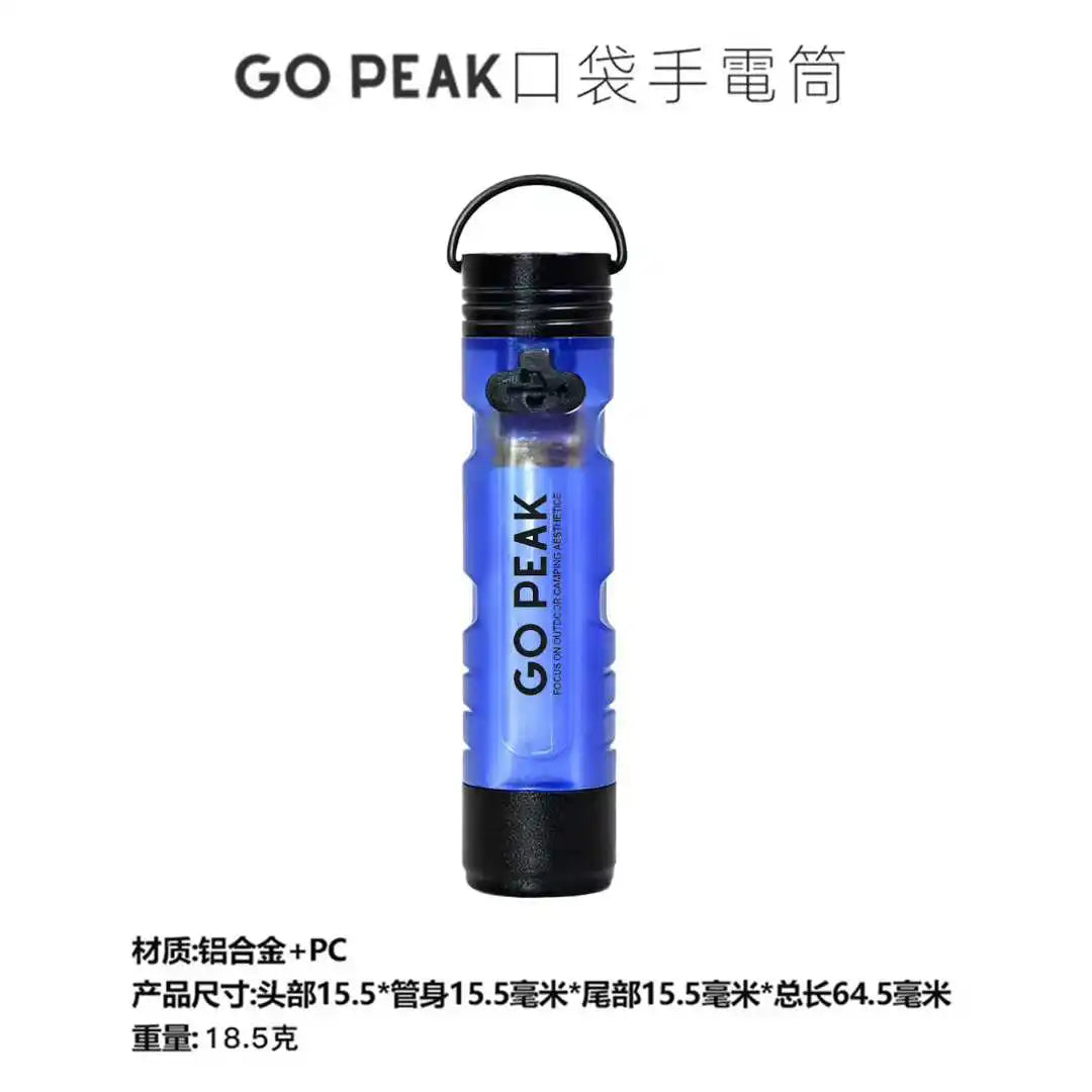 Mini lampe torche de poche Gopeak, LED extérieure, avec clip pour clés et casquette, torche 5050, longue autonomie, rechargeable par USB, pour randonnée, camping et sentiers d'urgence
