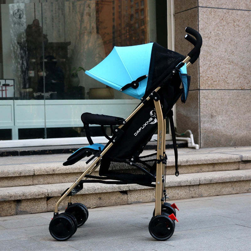 Cochecito de bebé CBX500 con asa dorada, se puede sentar y acostar, cochecito plegable ultraligero, cochecito de viaje y para exteriores