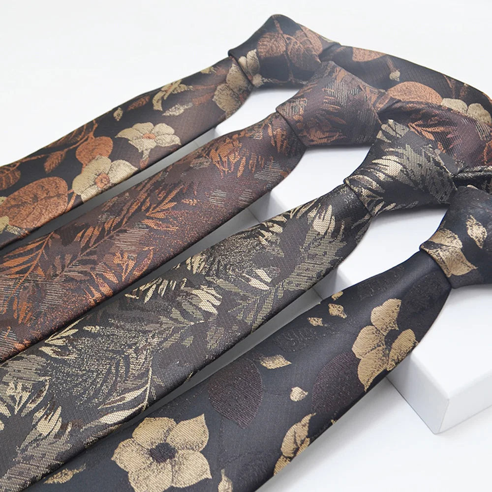 High Quality Men's Jacquard Floral Dot 8cm Tie Accessories Daily Wear Shirt Suit Tie Wedding Party Gifts Tie