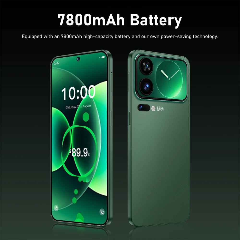 NOUVEAU HOT M17 Pro Max Smartphone 7.3HD Original Pas Cher 5G Double Carte Double Veille Téléphones Mobiles 7800mAh Android 15 Téléphones Mobiles