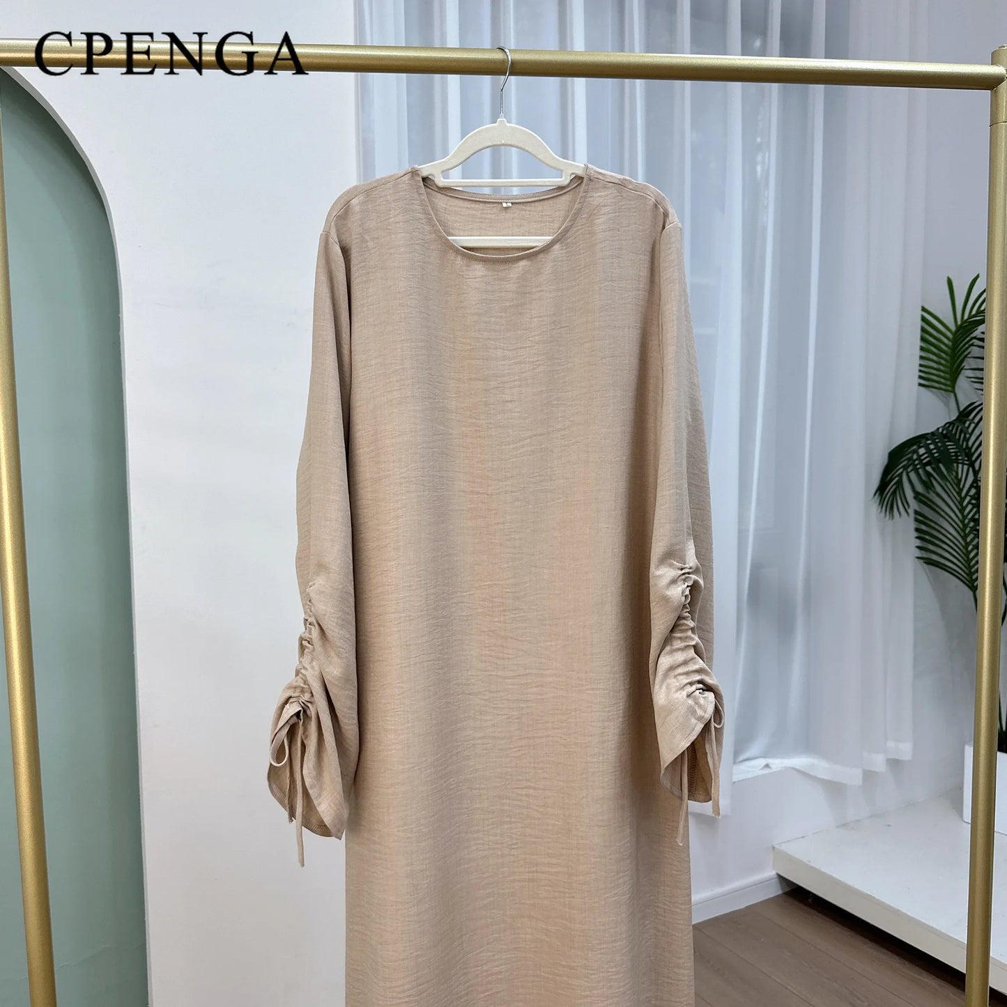 Robe modeste pour femmes musulmanes, arabie saoudite, Eid dubaï, Abaya uni, fête de vacances islamique, couleur unie, turquie, poignets à lacets, vêtements longs, 2024