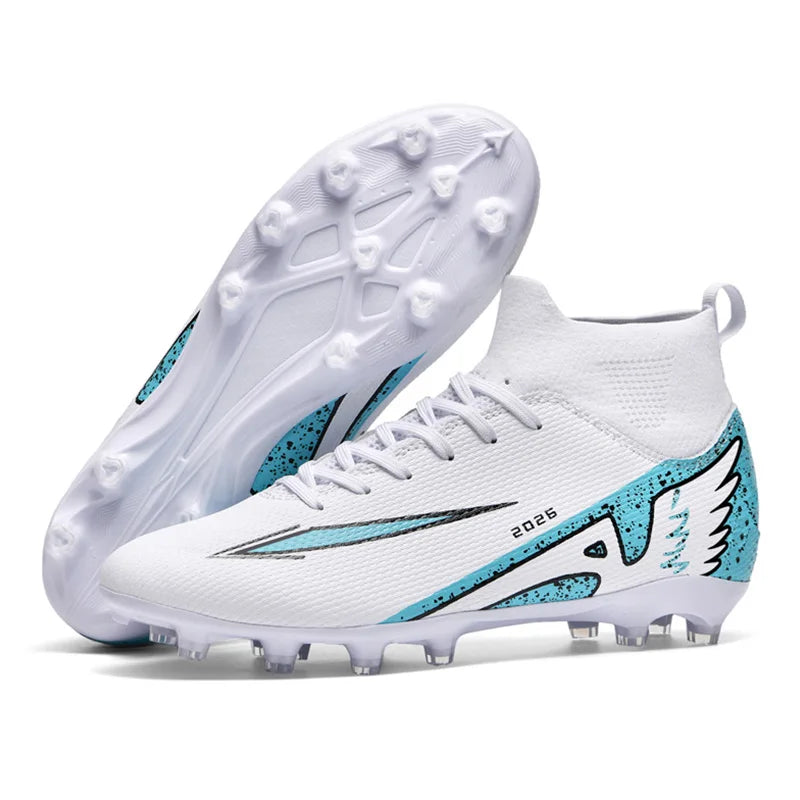 NBGAGA Chaussures de Football Unisexe Crampons Longs — Montantes, Légères, Terrain Extérieur EU 35–46