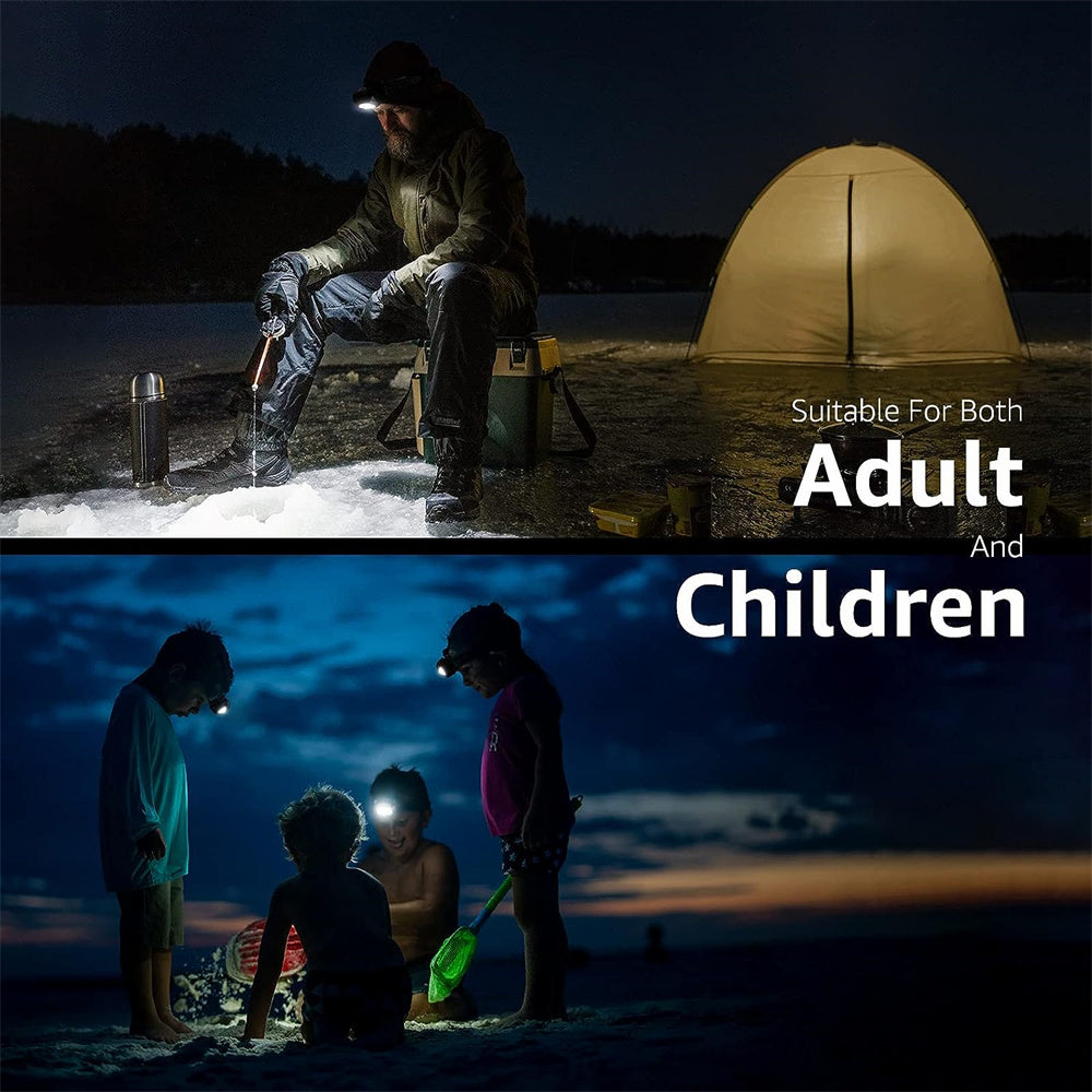 6 Modes Usb lampe frontale Rechargeable IPX4 étanche phares lampes de poche lampe frontale LED avec lumière rouge verte pour la pêche en plein air