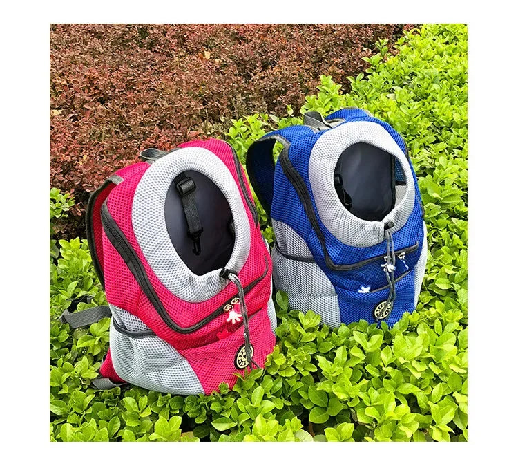 Nouveau chien animal de compagnie sac à dos transporteur sac de voyage avant Pack respirant réglable avec bandes réfléchissantes de sécurité pour la randonnée en plein air chats