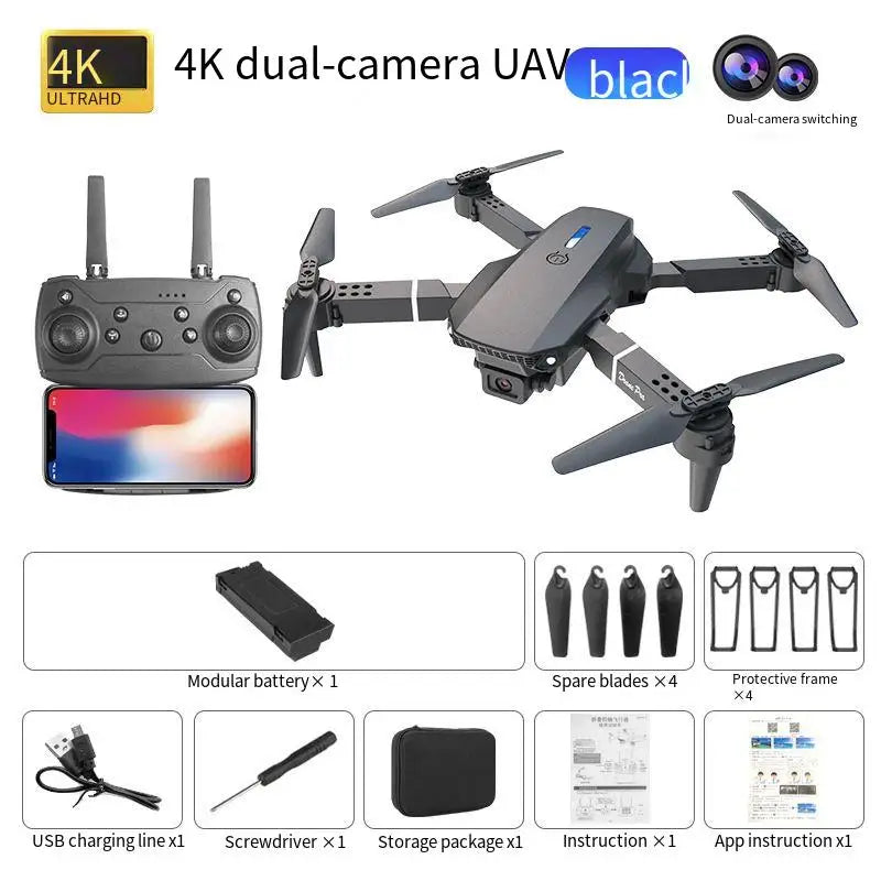 Nuevo dron plegable e88 doble cámara 4K de fotografía aérea de alta definición cuadricóptero avión a control remoto