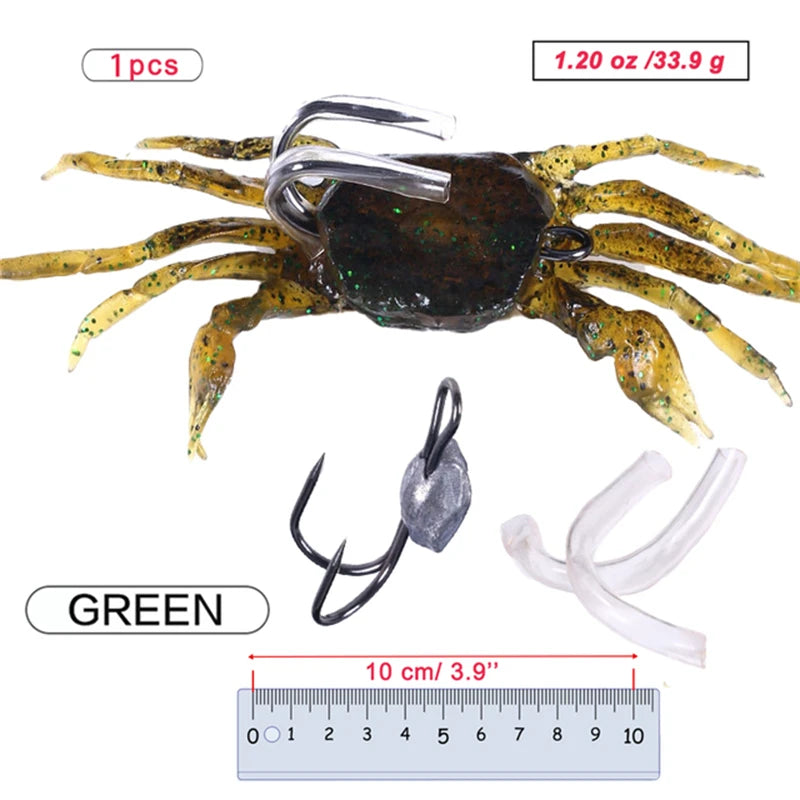ZUKIBO Leurres Souples en Crabe — Appat Fond Pêche en Mer
