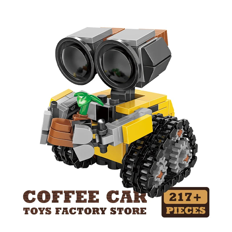 Mini MOC Space Robot, Building Bricks, Toys, Tracked Bot Model, Classic Film, Sci-Fi Blocks, Dolls for Kids and Adults, Christmas Gifts, 217 Pieces