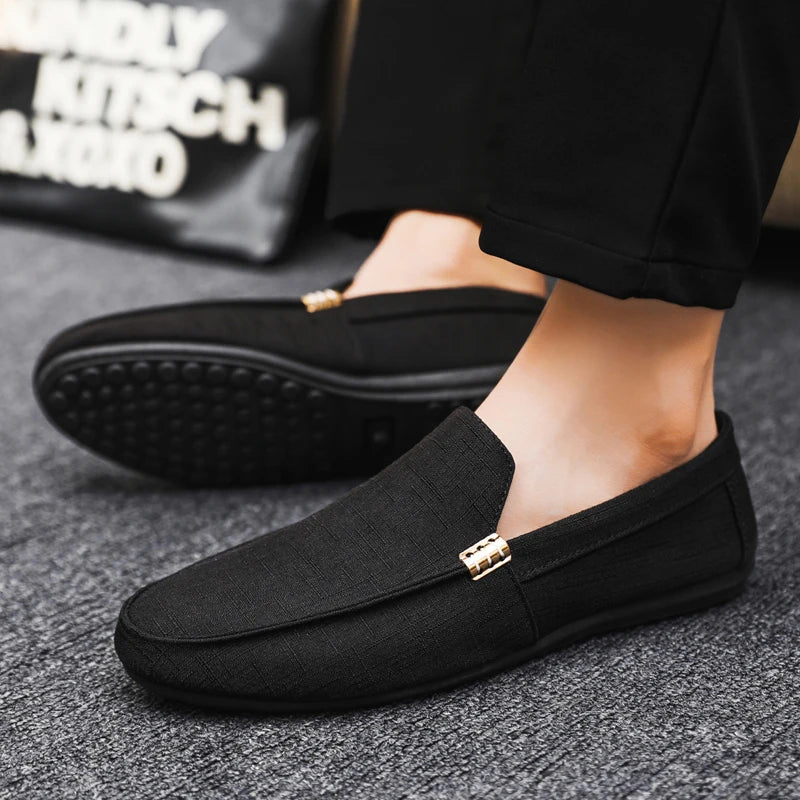 Men's High-Quality Soft Loafers Spring Autumn Men's Shoes Casual Warm Slip-on Driving Flats Plus Size Men's Shoe