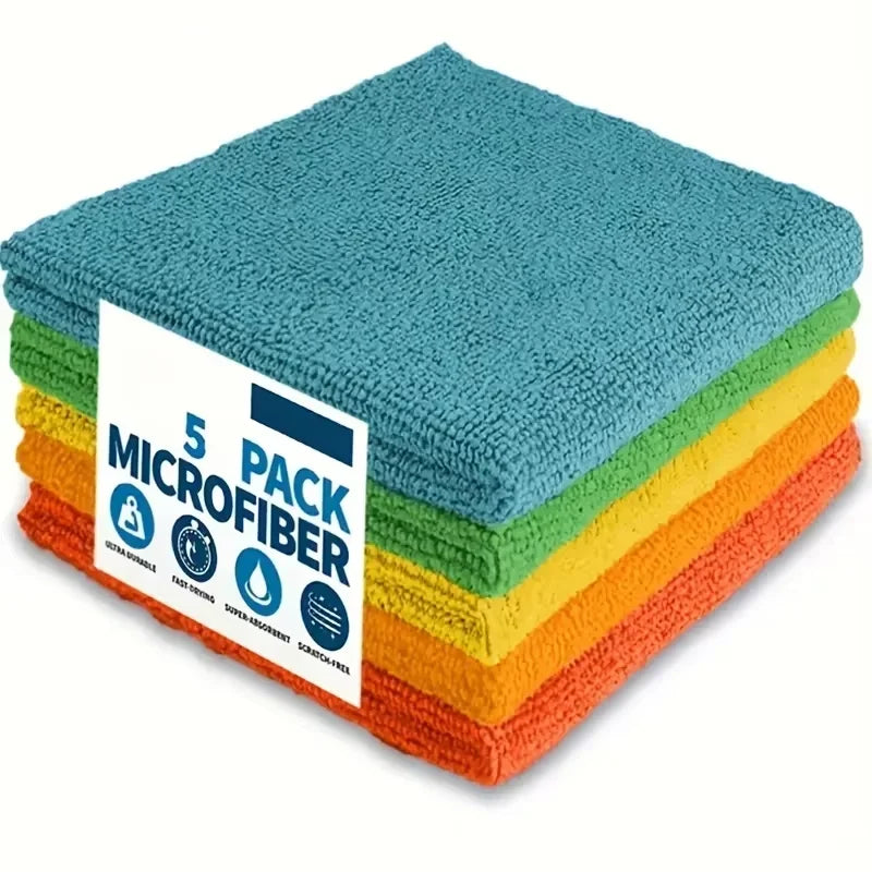 Juego de rejillas absorbentes, suaves y antimanchas, de microfibra, toallas de cocina, gris claro, 5 piezas, 10 piezas, 20 piezas