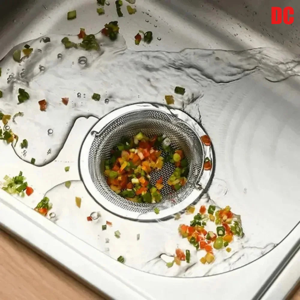 Filtre d'évier de cuisine en acier inoxydable, collecteur de résidus alimentaires/cheveux, gardez votre baignoire, 1 pièce