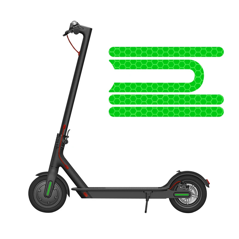 M365 Pro electric scooter stickers, 4-piece set, adhesive strips, reflective covers, protective case, skateboard