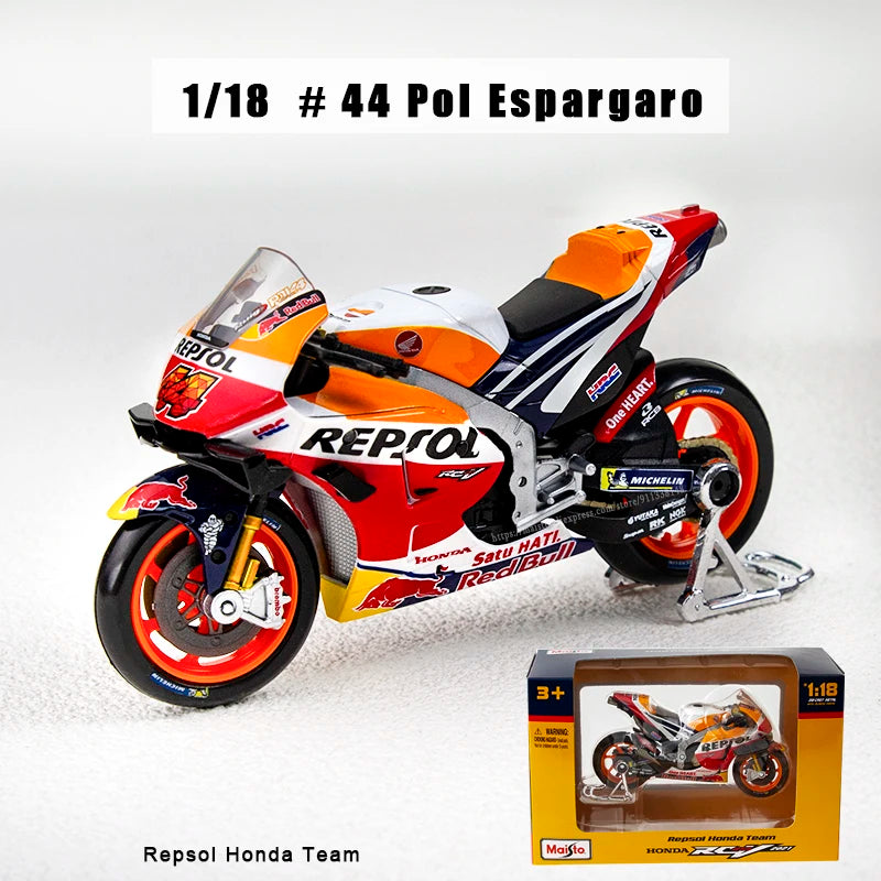 Maisto 1:18 2024 Equipo Ducati Lenovo # 1 Bagnaia Piloto Campeón Moto GP Carrera Aleación Fundida Modelo de Motocicleta Colección Regalo Juguete