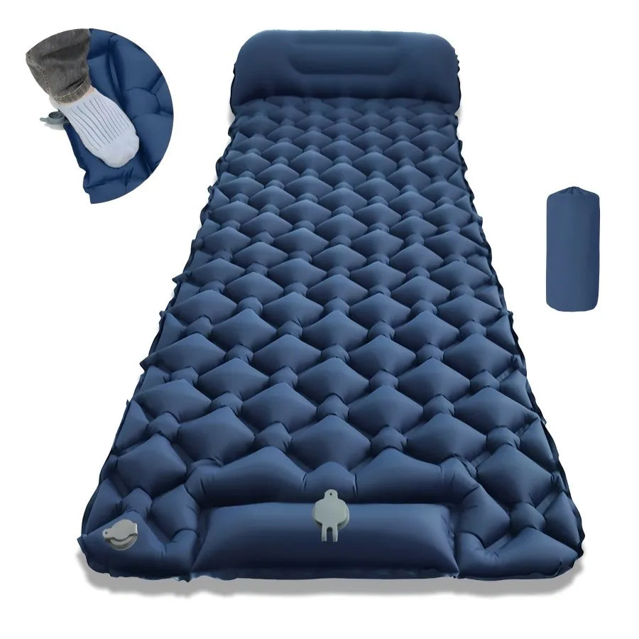Tapis de couchage pliant pour Camping en plein Air, matelas gonflable de plage avec oreillers, tapis d'air ultraléger pour voyage et randonnée, nouveau