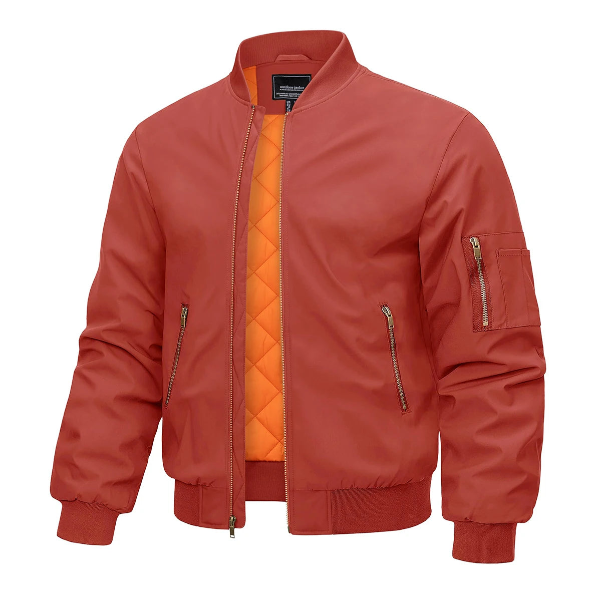 Veste bomber pour hommes — chaud, hiver, rembourré, baseball, pilote, coupe-vent, varsity