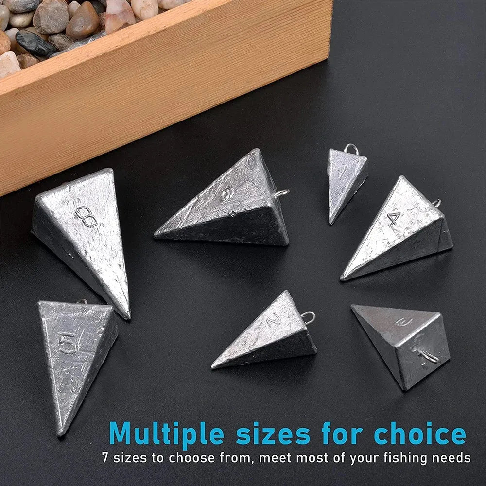 2 pièces pyramide plombs poids de pêche plombs de pêche poids pyramide poids Surf pêche plombs eau salée matériel de pêche
