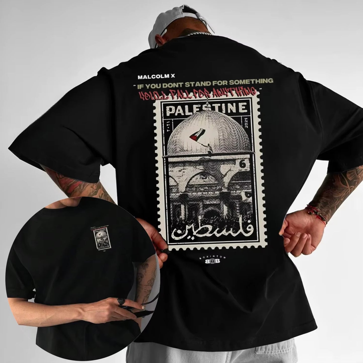 T-shirt en coton pour homme motif été 2026 — décontracté, Y2K, col rond