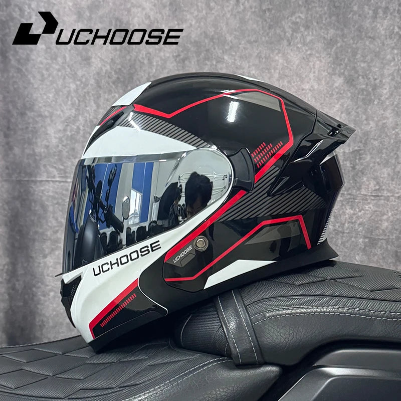 Casque moto quatre saisons Motocross modulaire rabattable — hommes, femmes, tout-terrain