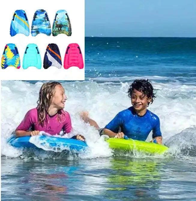 Tabla de surf hinchable para niños, Bodyboard portátil con asas, tabla de surf de playa, alfombrilla flotante para nadar