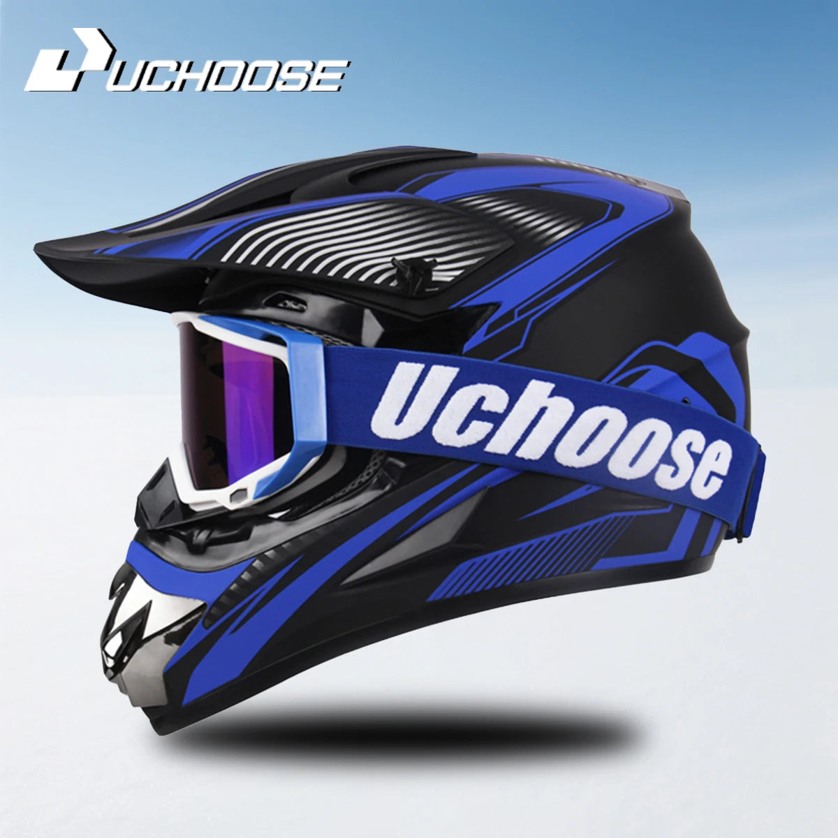 Casque Moto Motocross Enfants Tout-Terrain — Professionnel Lunettes Cadeau