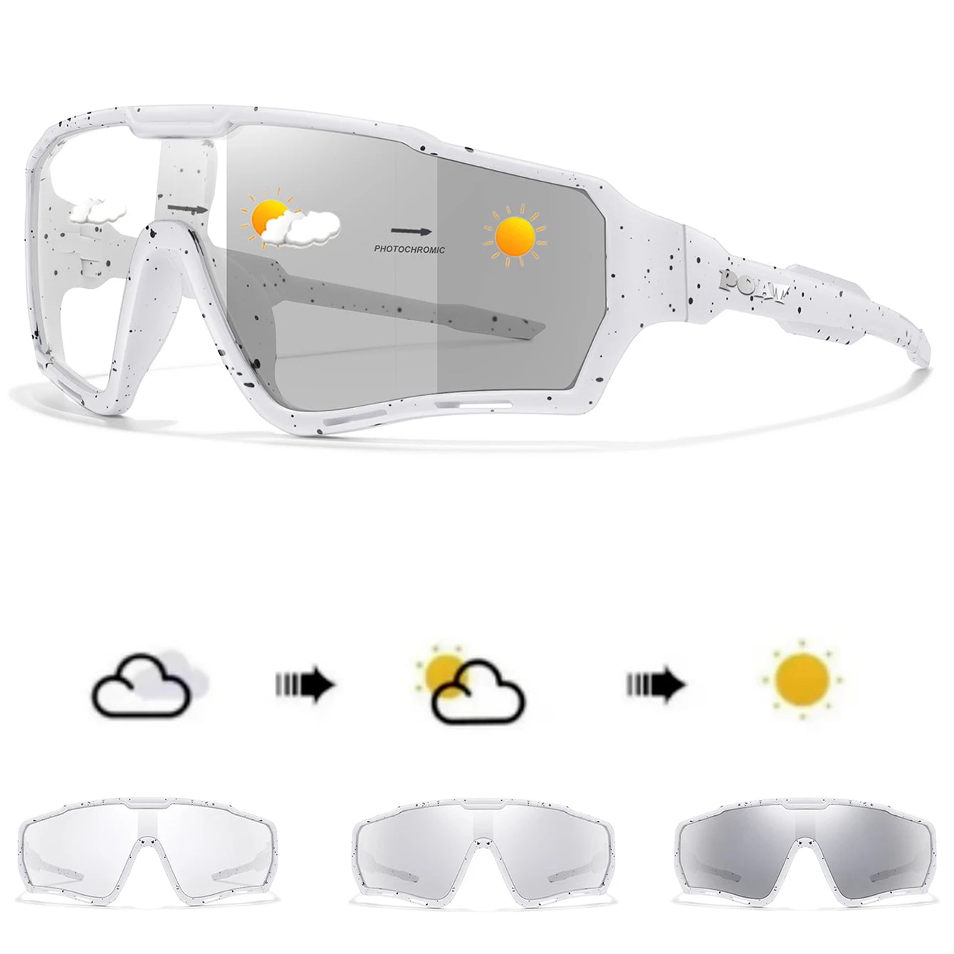 POAT tout nouveau Style lunettes de soleil photochromiques sport hommes femmes vtt vélo lunettes de vélo cyclisme pêche lunettes de course