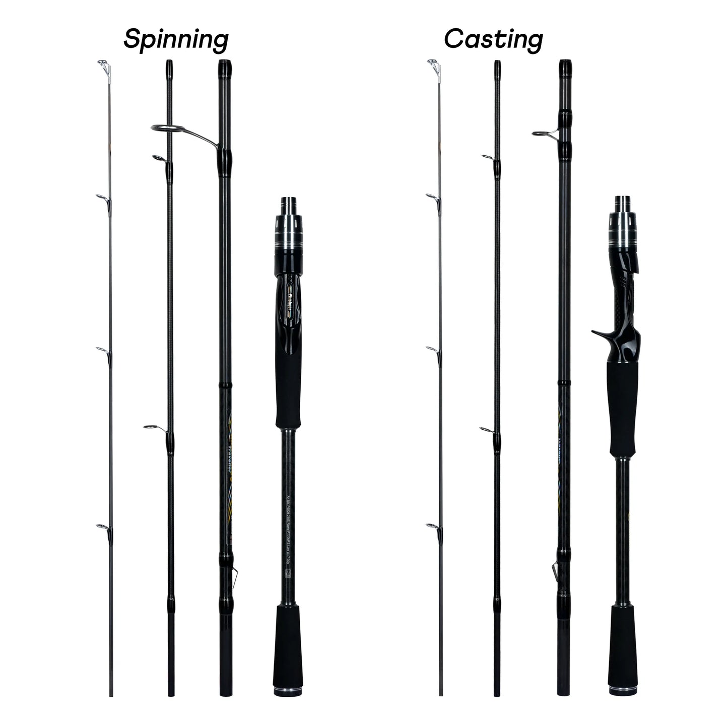 PHISHGER MAXIMUS voyageur filature Baitcasting leurre cannes à pêche 1.65 m ~ 3.0 m Fuji Guide 30 T carbone ultraléger rapide L/ML/M 3-35g