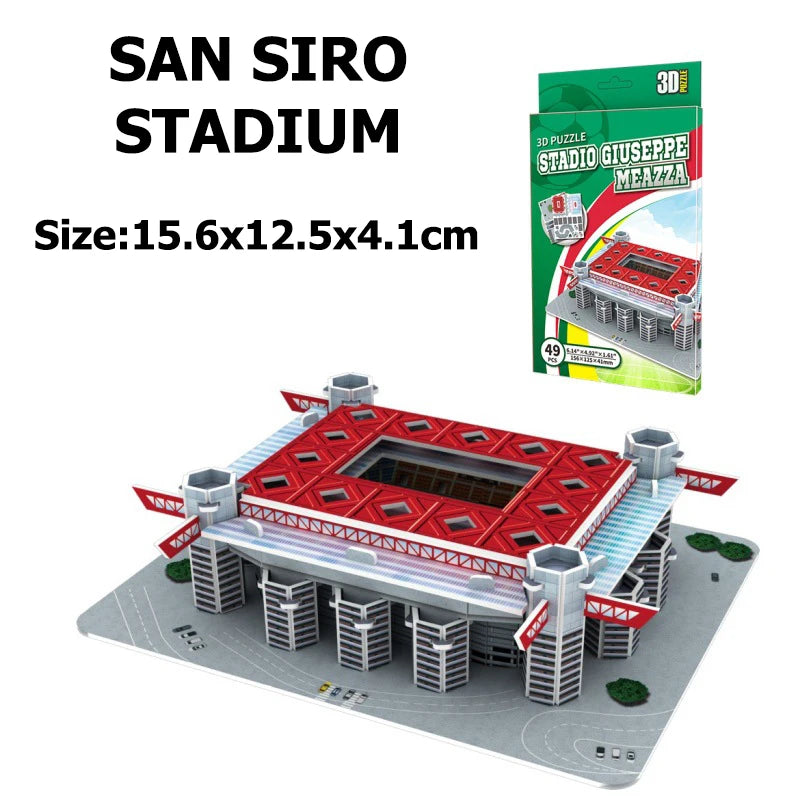Terrain de Football Miniature en 3D, Puzzle à Faire Soi-Même, Modèles de Stades de renommée Mondiale, Jeu Périphérique, Jouets, Cadeaux d'Anniversaire, DDJ