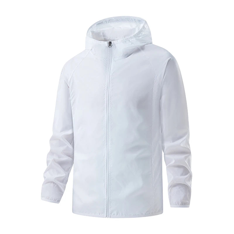 Veste de randonnée imperméable pour hommes et femmes — coupe-vent, protection solaire, camping, escalade, manteau pluie, unisexe (v2)