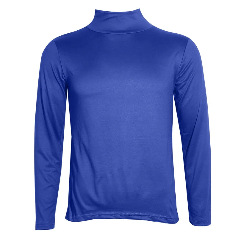 Ropa interior térmica de cuello alto para hombre, camisa delgada con corte cubierto, camiseta de manga larga, medias, ropa de invierno, otoño, Y-Men
