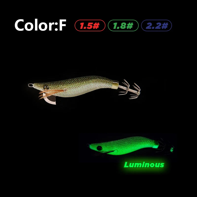 LETOYO Mini Leurre de Calmar — Tailles 1.5# 1.8# 2.2# Appat Squid