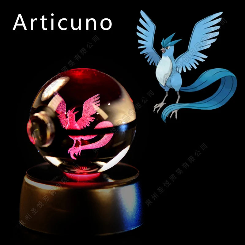 Boule de cristal 3D veilleuse — lampe en verre, statue, cadeau d'anniversaire pour enfants
