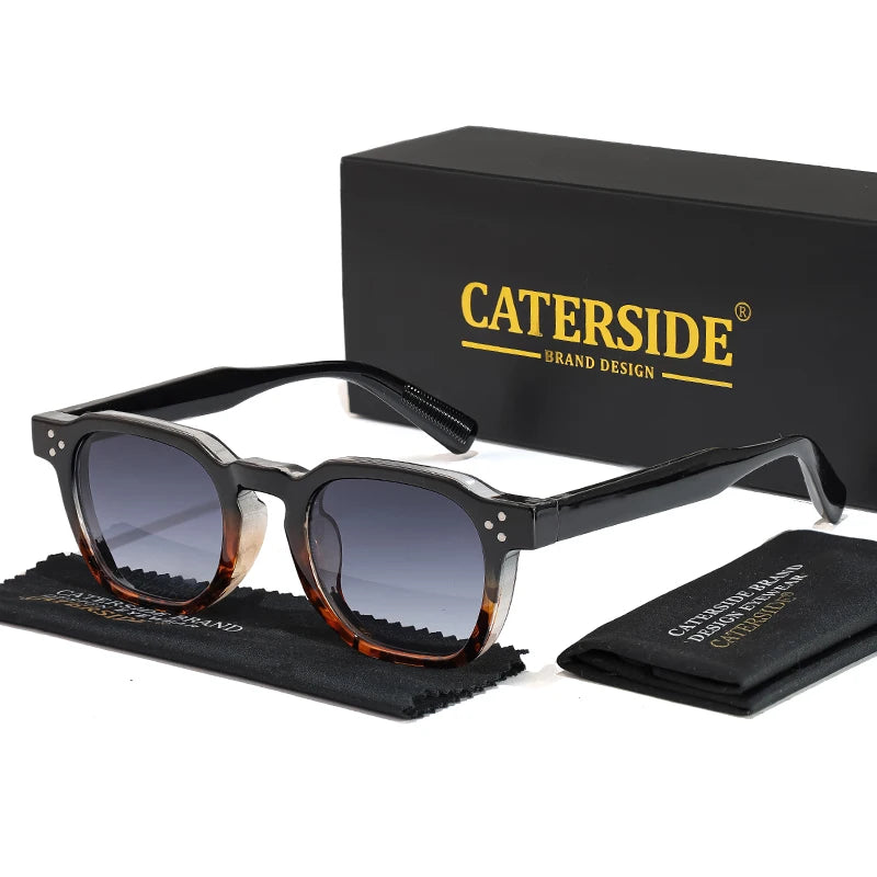 Lunettes de soleil carrées rétro style punk — hommes et femmes, voyage, fête, protection UV400, été