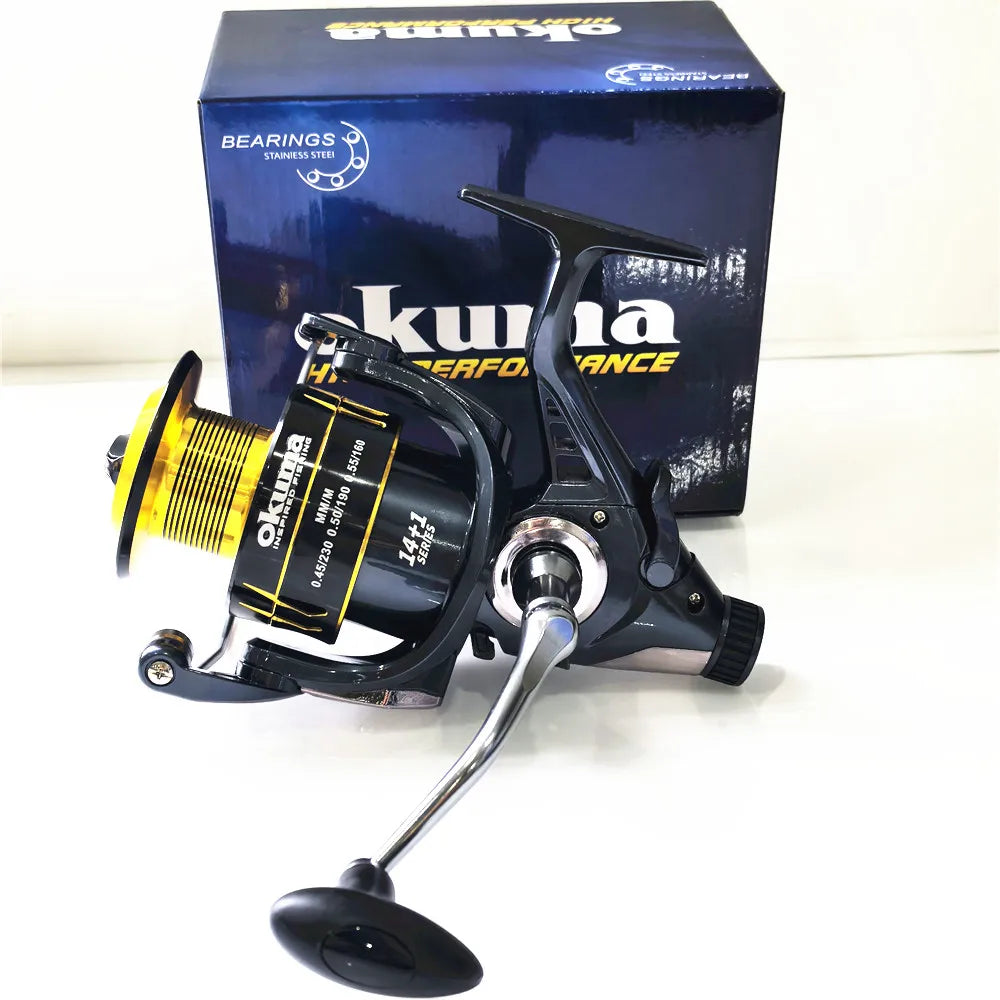 Okuma – moulinet de pêche rotatif avec tasse en métal, charge maximale de 22KG, adapté au modèle 3000 à 8000