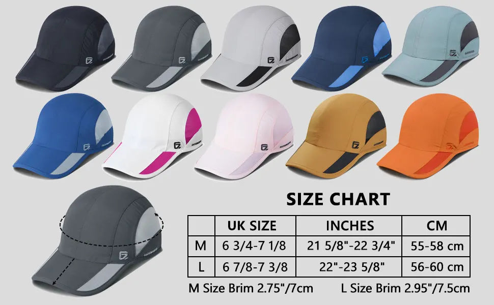 Casquette de sport unisexe à séchage rapide — réglable, légère, UPF 50+, course, randonnee, golf