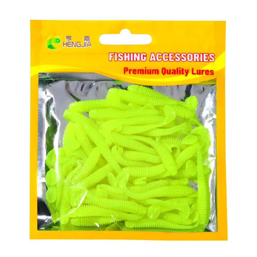 Leurre souple en silicone 4,5 cm avec queue en T — nageur, pêche carpe, black-bass, brochet