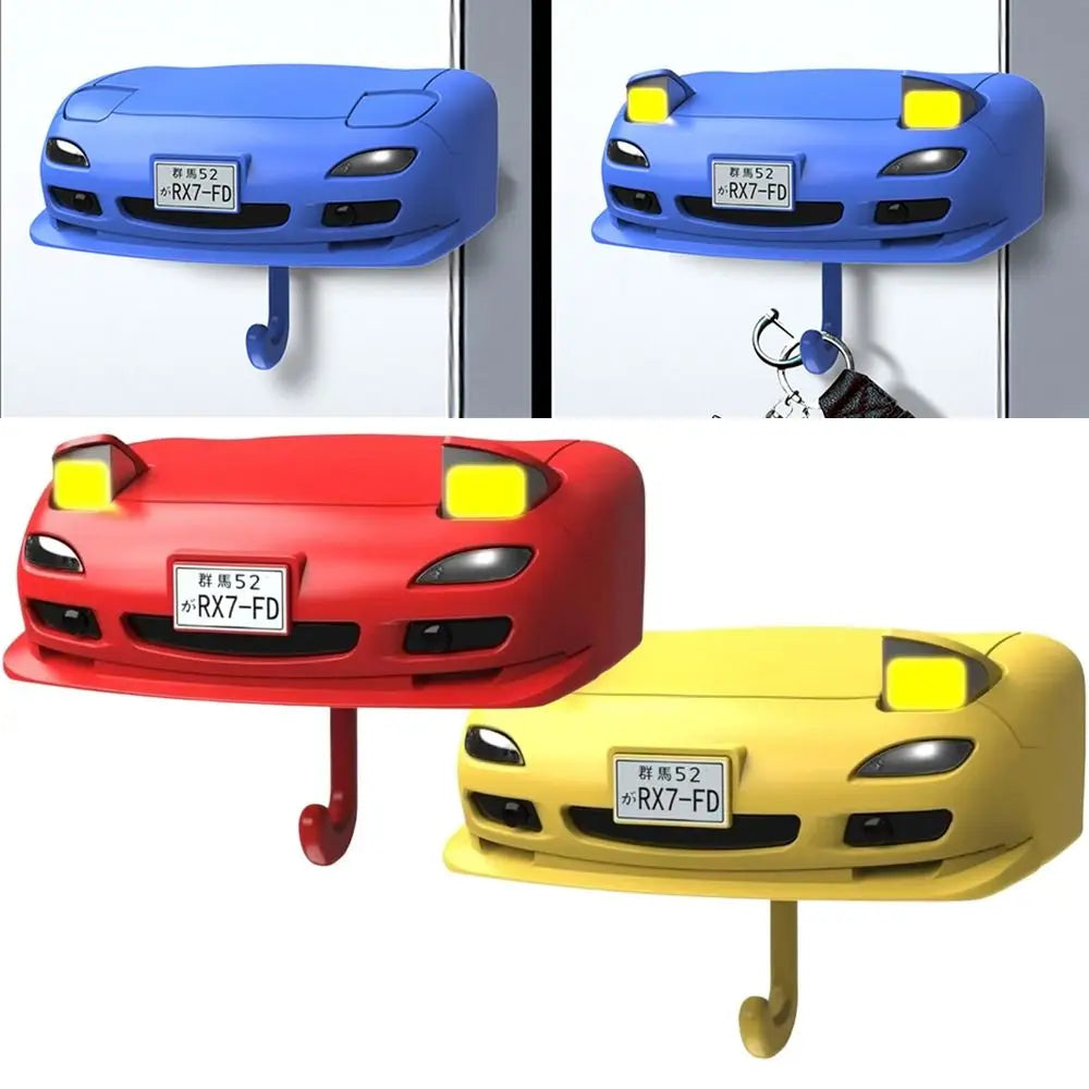 Porte-clés phare ouvert de voiture, lumière initiale, support mural, crochets pour clés, porte-clés d'entrée pratique, cintres pour clés