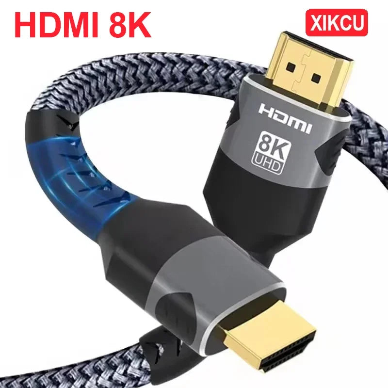 8K 4K @ 120Hz 8K @ 60Hz HDMI Compatible Cable, HDMI 2.1 Cable, 48Gbps Adapter for RTX 3080 eARC HDR, Laptop PC TV Box PS5 Video Cable