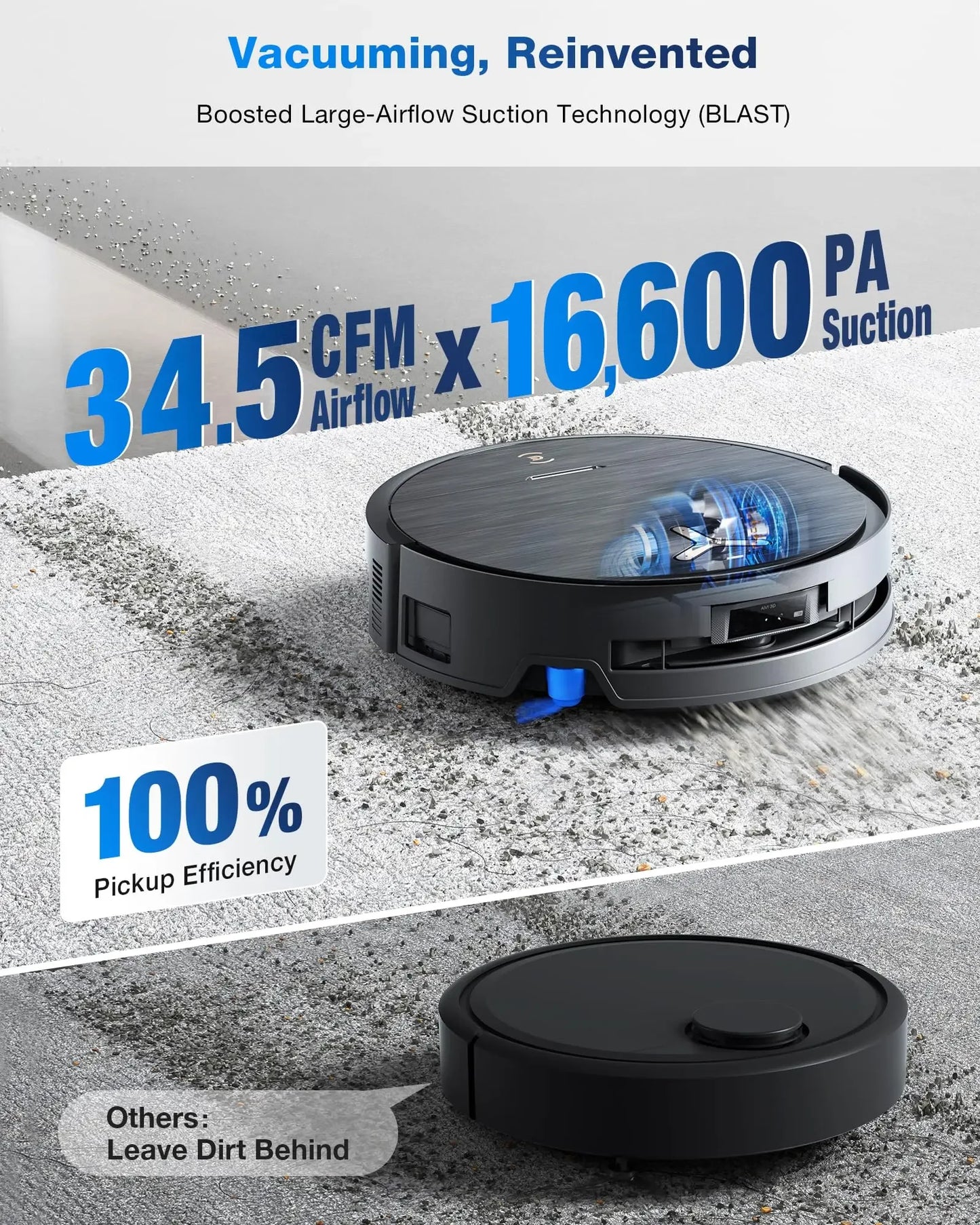 ECOVACS Deebot X9 Pro Omni Robot Vacuum and Mop 16600pa AI Intelligent Cleaning Household Appliance Powerful Cordless Vacuum Cleaner Home Cleaning Robot Vacuum and Mop with Charging Station Carpet Cleaner