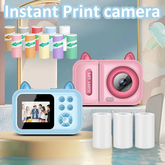 Imprimante photo numérique pour appareil photo à impression instantanée, avec objectif polymère hautement réfractif, rechargeable par USB, excellent outil pour le développement
