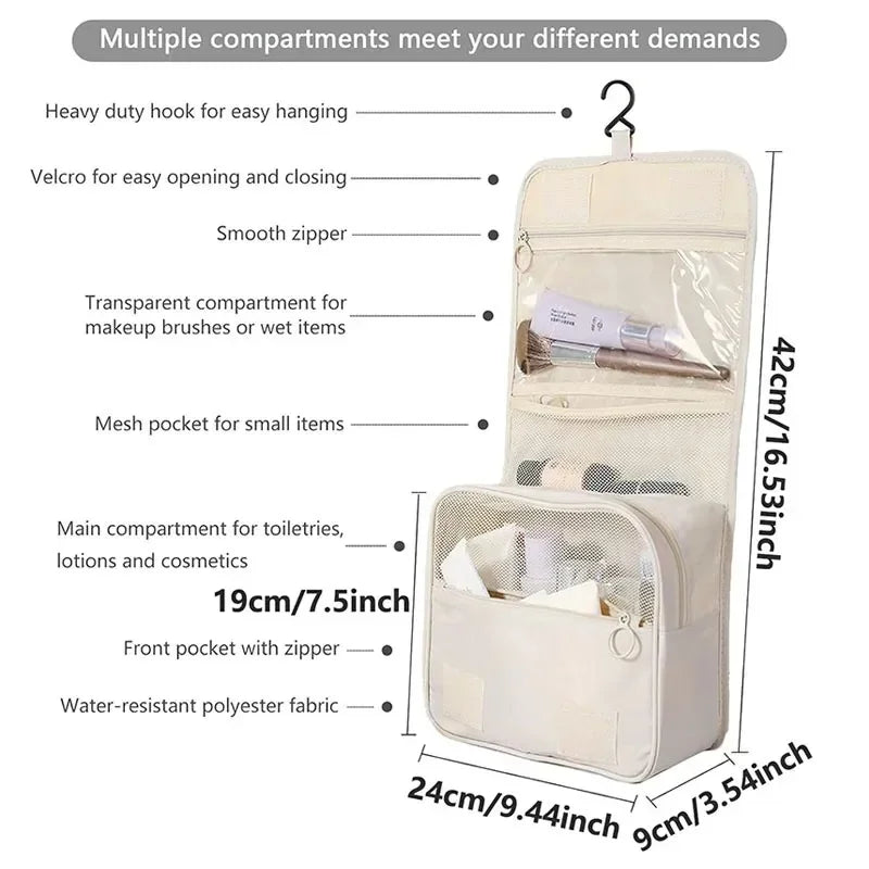 Sac de Maquillage Voyage — Nécessaire Salle de Bain Étanche Femme